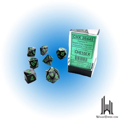 Gemini - Polyhedral 7-Die Set - Black-Grey / Green